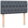 vidaXL Boxspringbett mit Matratze Dunkelgrau 80x220 cm Samt