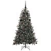 vidaXL K&uuml;nstlicher Weihnachtsbaum Gr&uuml;n 150 cm PVC, Plastik und Stahl