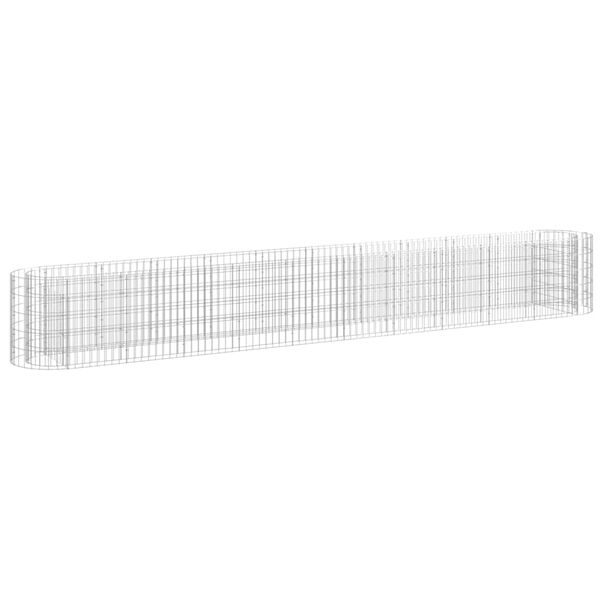 vidaXL Gabionen-Hochbeet Verzinktes Eisen 400x50x50 cm
