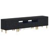 vidaXL 5-teiliges LED TV Schrank Schwarz Holzwerkstoff