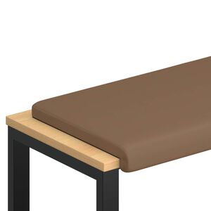 vidaXL Bankkissen Kunstleder Cappuccino Tiefe 35 cm
