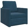 vidaXL Schlafsofa 60cm Blau Samt