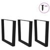 vidaXL Esstischbeine V-Form 2 St&uuml;ck Schwarz 80x(72-73,3) cm Stahl