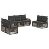 vidaXL Gartensofa-set 7 pcs Grau und Dunkelgrau Poly-Rattan