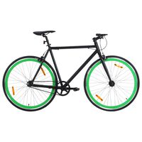 vidaXL Fahrrad mit Festem Gang Schwarz und Grün 700c 59 cm