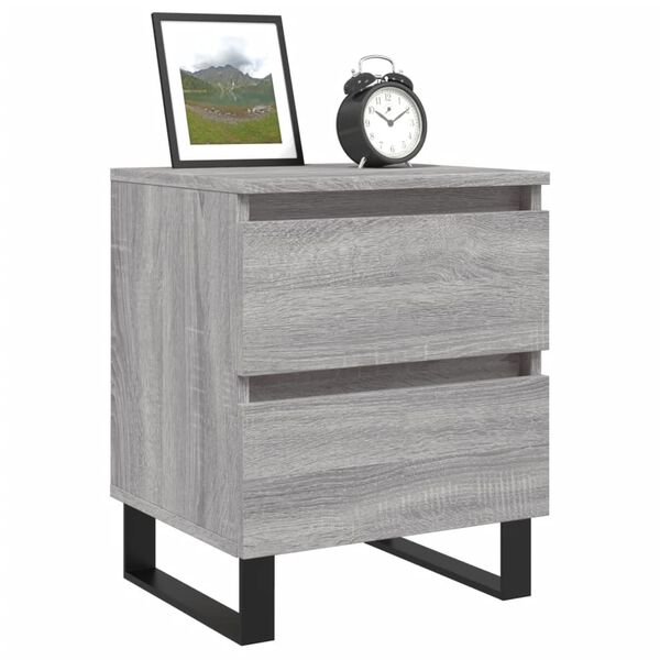 vidaXL Nachttisch Grau Sonoma 40x35x50 cm Holzwerkstoff