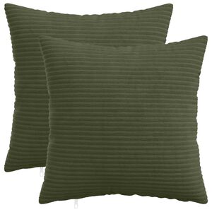 vidaXL Kissenbezug 2 pcs HEERLEN Gr&uuml;n 30 x 30 cm Cord