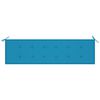 vidaXL Gartenbank mit Blauer Auflage 175 cm Massivholz Teak