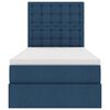 vidaXL Bett mit Stauraum und LED mit LED Blau 90 x 190 cm Polyester