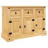 vidaXL Sideboard "Corona" Braun 112x44x78 cm Massivholz Mexikanische Kiefer