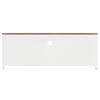 vidaXL TV-Schrank Wei&szlig; 110x30x40 cm Eisen und Massivholz Tanne