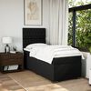 vidaXL Boxspringbett mit Matratze Schwarz 90x190 cm Stoff