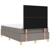 vidaXL Boxspringbett mit Matratze Taupe 120 x 200 cm Stoff