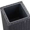 vidaXL Garten-Hochbeete 3-tlg. Poly Rattan Schwarz