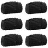 vidaXL Wohndecken 6 pcs Schwarz 150 x 130 cm Fleece