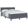 vidaXL Boxspringbett mit Matratze Dunkelgrau 200 x 160 cm Samt