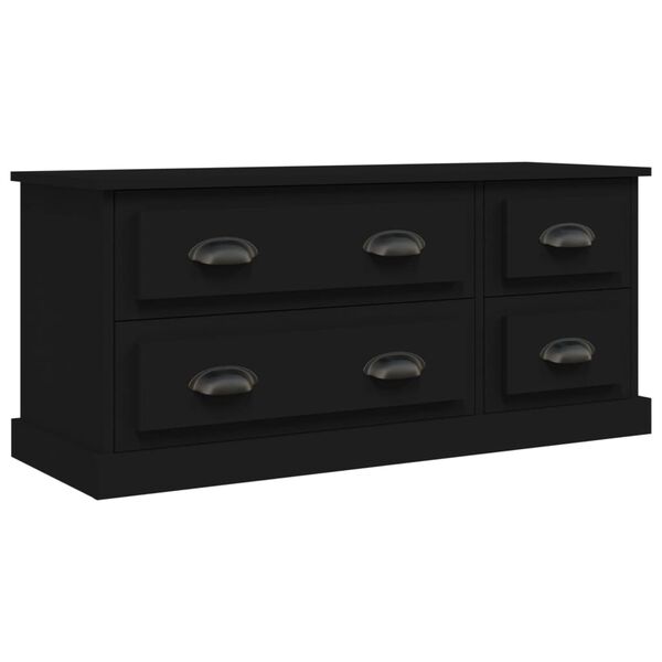 vidaXL TV-Schrank Schwarz 100x35,5x45 cm Holzwerkstoff