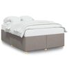 vidaXL Bettgestell ohne Matratze Taupe 160x200 cm Stoff