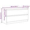 vidaXL TV-Schrank Artisan-Eiche 100x35x54 cm Holzwerkstoff