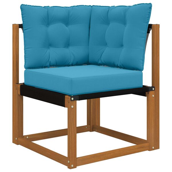 vidaXL Sofakissen f&uuml;r drau&szlig;en 3 pcs K&ouml;nigsblau Polyester