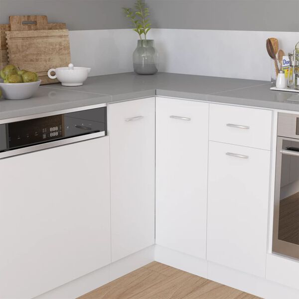 vidaXL K&uuml;chenecke Arbeitsplatte Grau Holzwerkstoff