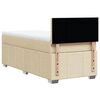 vidaXL Boxspringbett mit Matratze Creme 90x200 cm Stoff