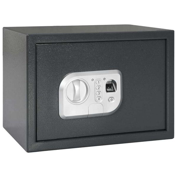 vidaXL Digitaler Safe mit Schloss Dunkelgrau 35 x 25 x 25 cm Stahl