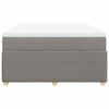 vidaXL Boxspringbett mit Matratze Taupe 160x200 cm Stoff
