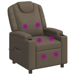 vidaXL Massagesessel mit Liegefunktion Grau 75 x 95 x 106 cm Stoff
