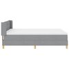 vidaXL Boxspringbett mit Matratze Hellgrau 200 x 140 cm Stoff