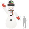 vidaXL Aufblasbarer Schneemann mit LEDs 455 cm