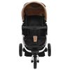 vidaXL 3-Rad-Kinderwagen Taupe und Schwarz