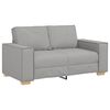 vidaXL 2-teiliges Sofa-Set mit Kissen, wolkengrauer Stoff