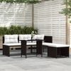 vidaXL 4-tlg. Garten-Lounge-Set Poly Rattan Braun