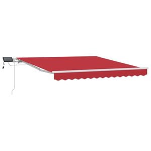 vidaXL Ausziehbare Markise Rot 350 x 250 cm Stoff und Aluminium