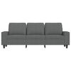 vidaXL 3-Sitzer-Sofa mit Hocker Dunkelgrau 180 cm Stoff