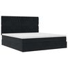 vidaXL Ottoman-Bett mit Matratzen & LEDs Schwarz 160x200 cm Samt