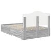 vidaXL Bettrahmen Graues Sonoma 120 x 190 cm Holzwerkstoff