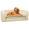 vidaXL Hundesofa Klappbar Creme 73x67x26 cm Pl&uuml;sch Waschbares Kissen