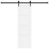 vidaXL Schiebet&uuml;r ORKDAL Wei&szlig; 61 x 198,5 cm Massives Kiefernholz