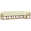 vidaXL Outdoor-Sofagarnitur 6 stk. 6-Sitzer Wei&szlig; und Creme
