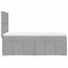 vidaXL Boxspringbett mit Matratze Hellgrau 80x200 cm Stoff