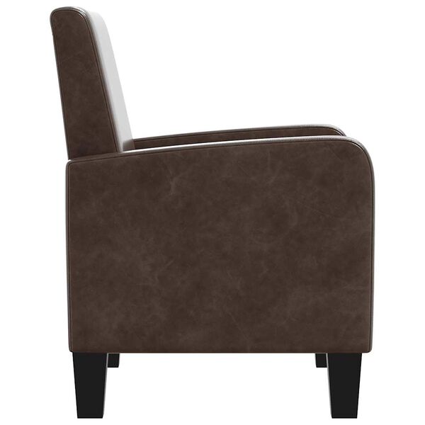 vidaXL Sessel Braun Kunstleder