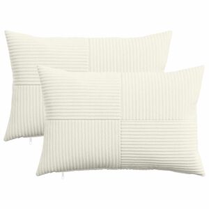 vidaXL Kissenbezug 2 pcs ALMELO Creme 30 x 50 cm Cord