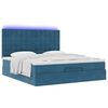 vidaXL Ottoman-Bett mit Matratzen & LEDs Dunkelblau 180x200 cm Samt