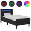 vidaXL Bettgestell mit Matratze 90 x 190 cm Schwarz