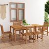 vidaXL 7-teiliges Garten-Ess-Set 180 x 90 cm Massivholz Teak