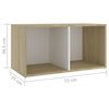 vidaXL TV-Schr&auml;nke 2 Stk. Wei&szlig; Sonoma-Eiche 72x35x36,5cm Holzwerkstoff