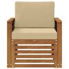 vidaXL Outdoor-Sofagarnitur Massives Akazienholz und Polyester Natur