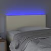 vidaXL LED Kopfteil Creme 80x5x78/88 cm Kunstleder